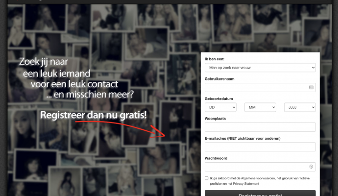 Screenshots Datingbord.nl app