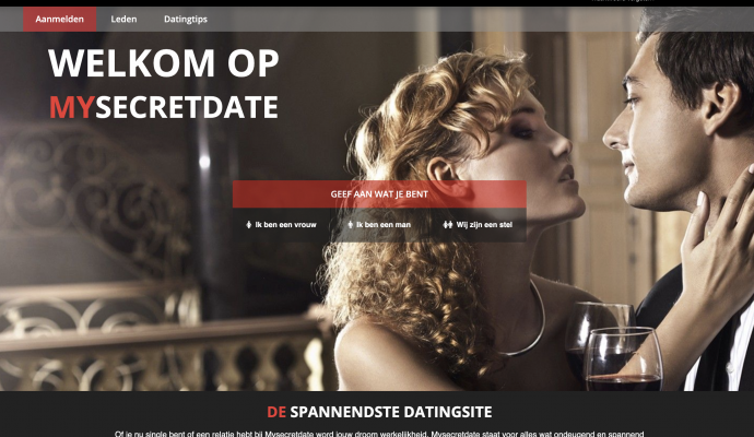 Screenshots Mysecretdate.nl app