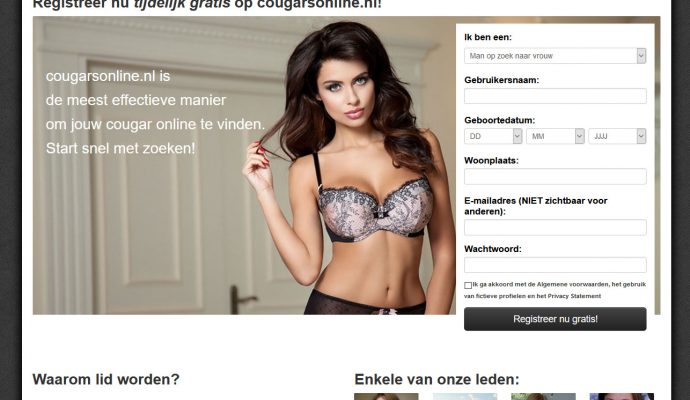 Screenshots CougarsOnline.nl app